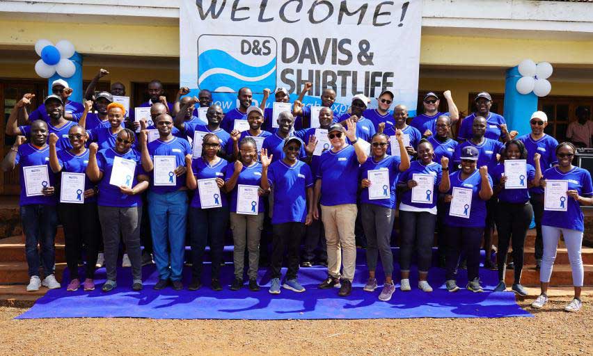 Davis & Shirtliff staff who have reached the 10years mark with the chairman Alec Davis