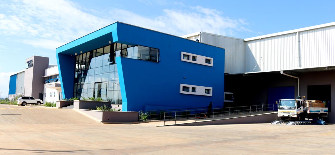 A view of the façade of the newly completed D&S Distribution Complex at Tatu City