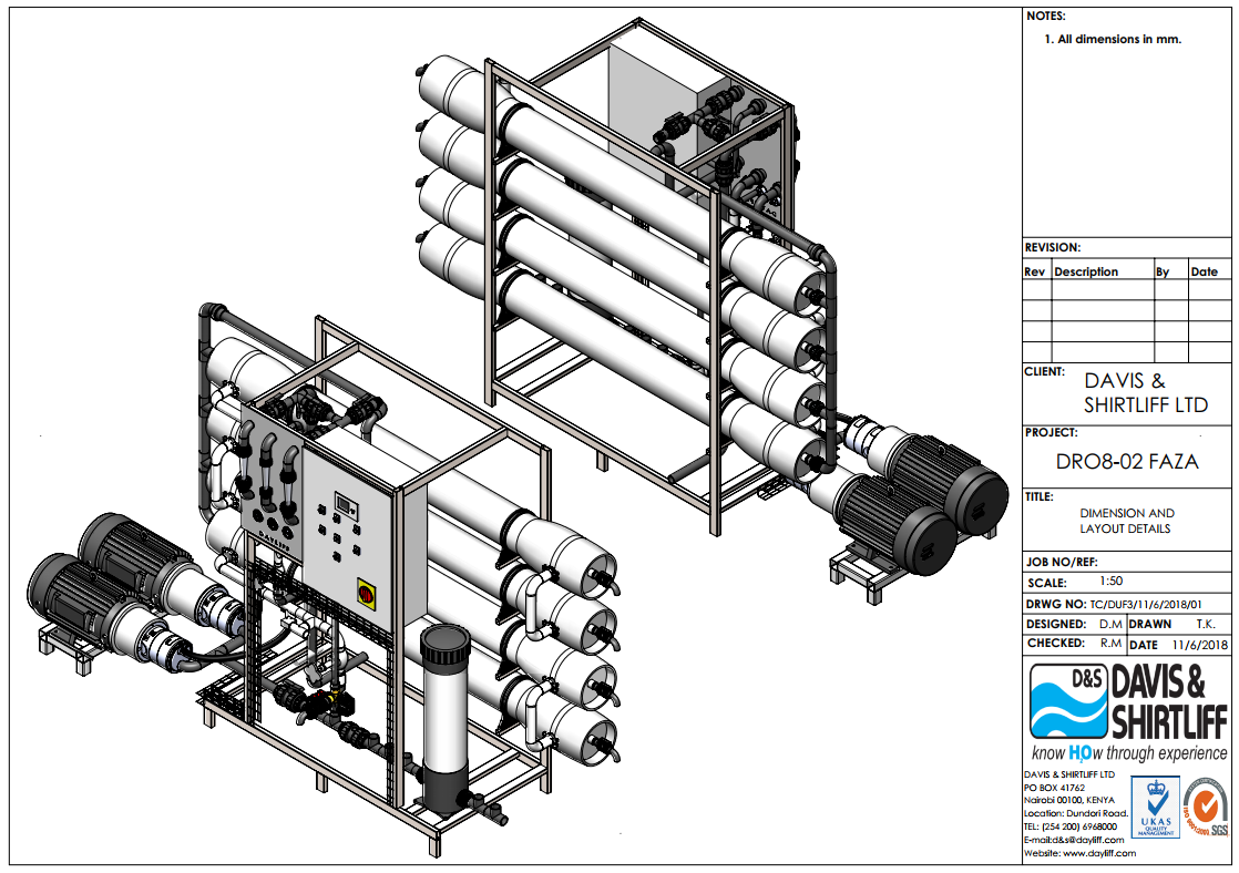 Davis & Shirtliff recently undertook a project to supply a 5m3/hr Dayliff Seawater Reverse Osmosis (SDRO) plant to the Faza island in Lamu.